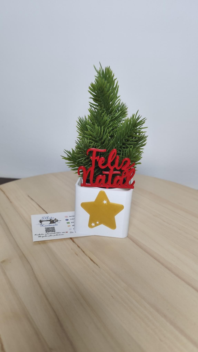 Vaso pequeno Natal estrela 