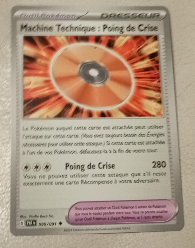 Carte pokémon machine technique point de crise