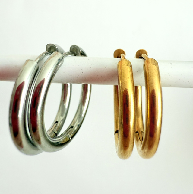 Les créoles en acier inoxydable