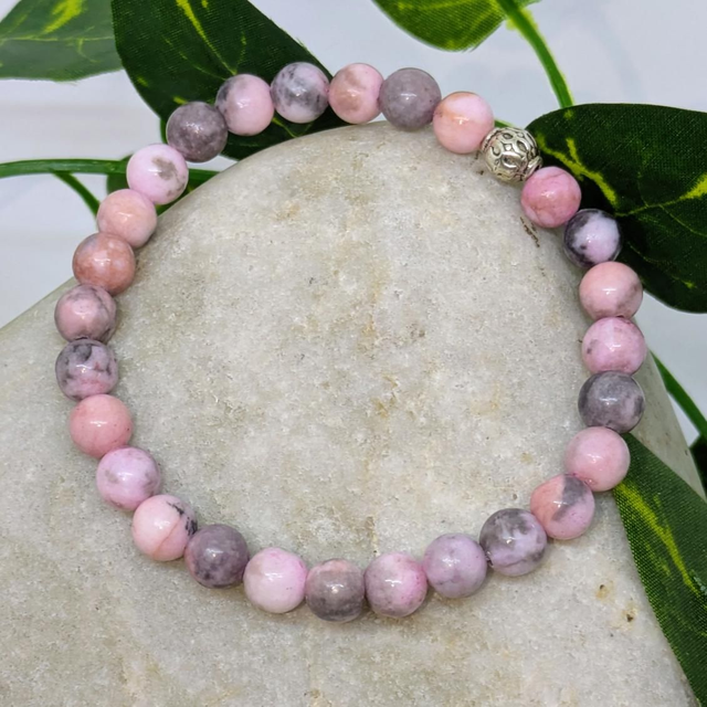 Bracelet &quot;Jaspe zébré&quot; 6mm BR-042