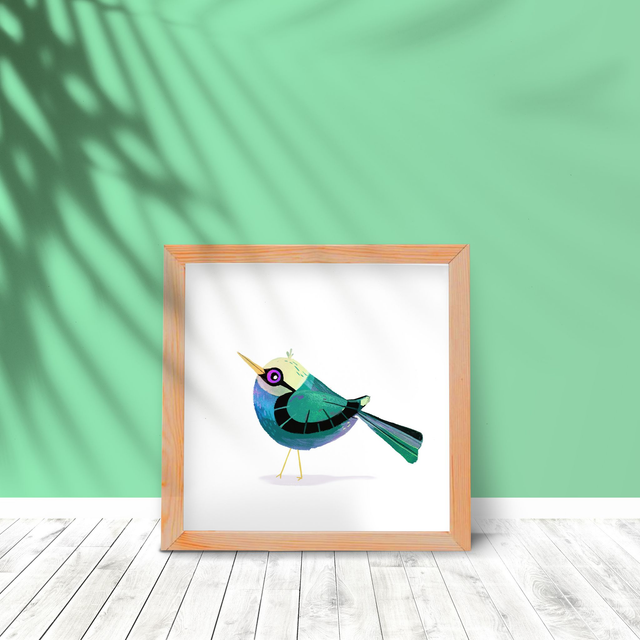 Print Oiseau Cubiste