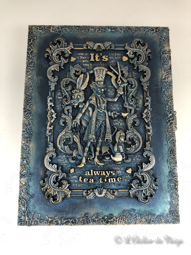 Coffret à Thé Chapelier Fou Bleu