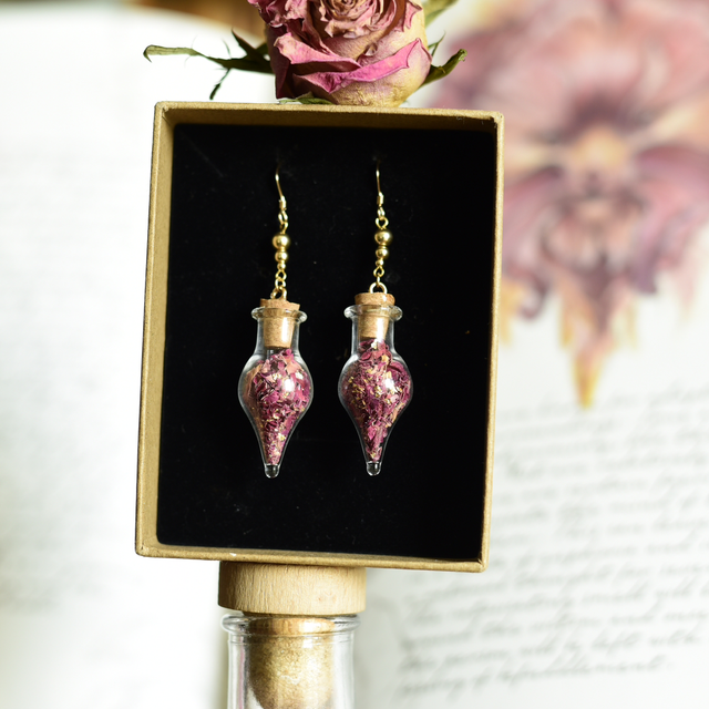 boucles d’oreilles gold rose 