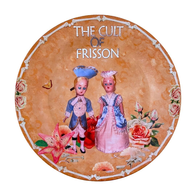 "The Cult of Frisson" Pastel Cream Upcycled Wall Plate - House of Frisson