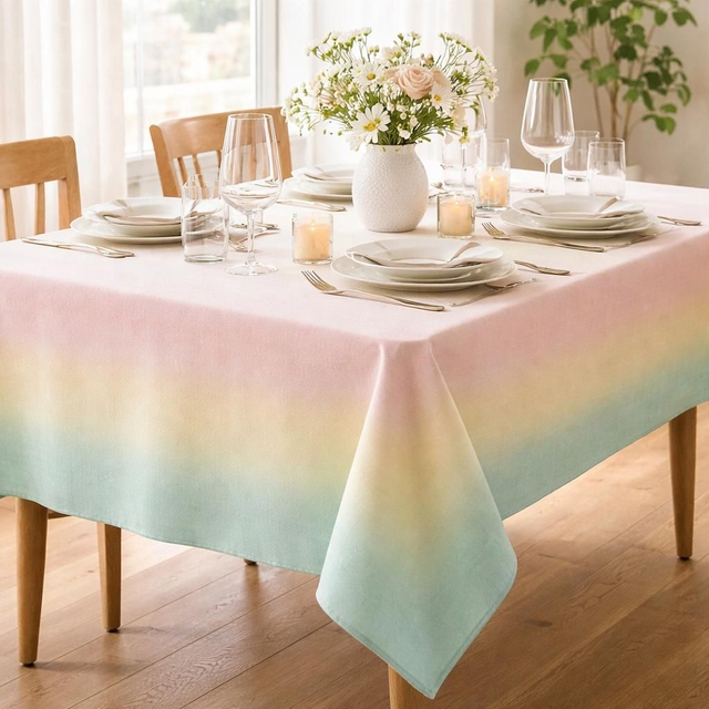 Nappe bord pastel 180 cm x 120cm
