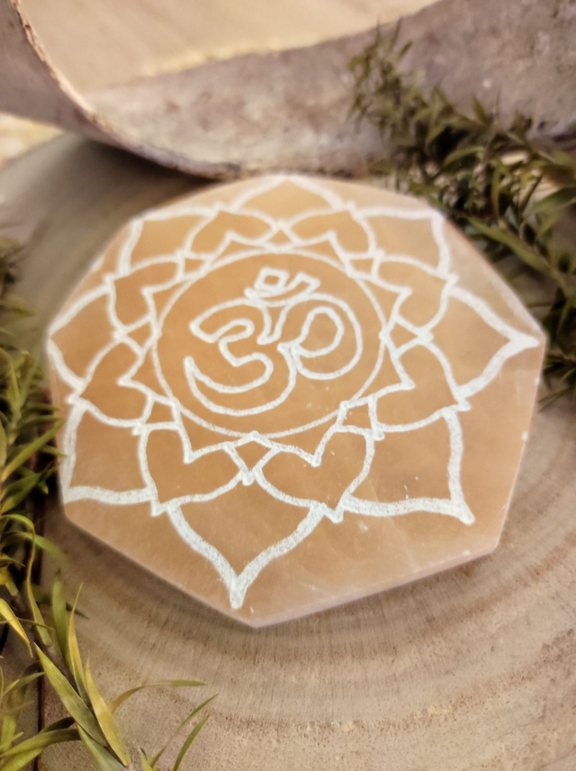 Plaque Sélénite orange OM