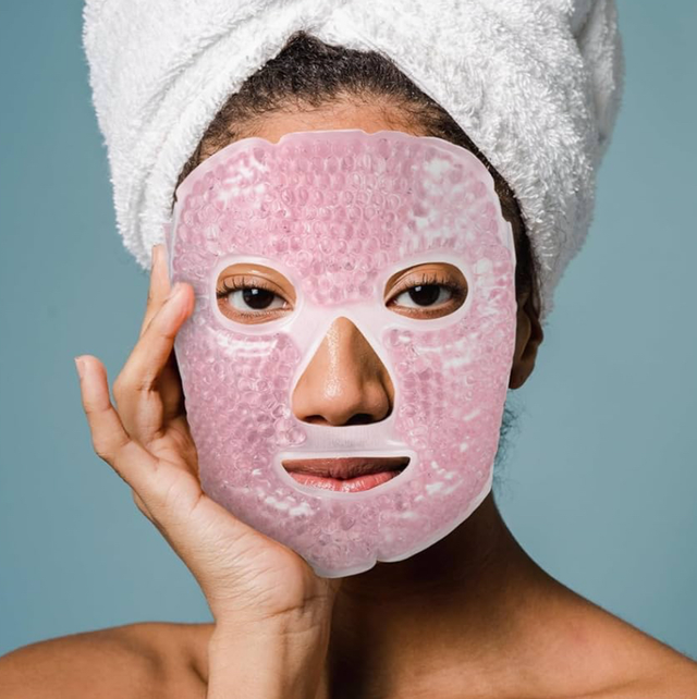 Masque Visage Gel Thérapeutique – Chaud & Froid Rose 