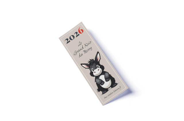 Lot de Marque-pages avec calendrier "Grand Noir du Berry"