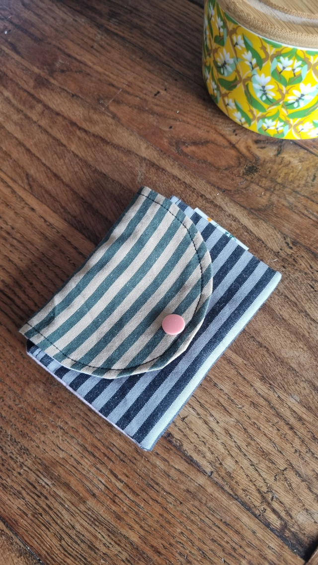 Porte-carte vert/gris