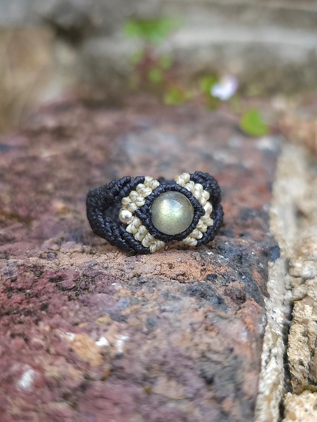 Bague &quot;Maïa&quot; Labradorite (T.57-59)