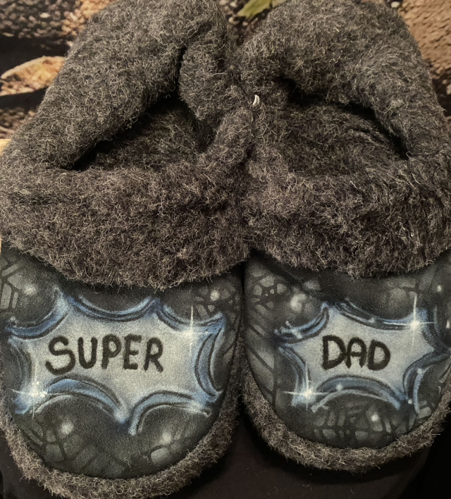 Lammfell Hausschuhe SUPER DAD