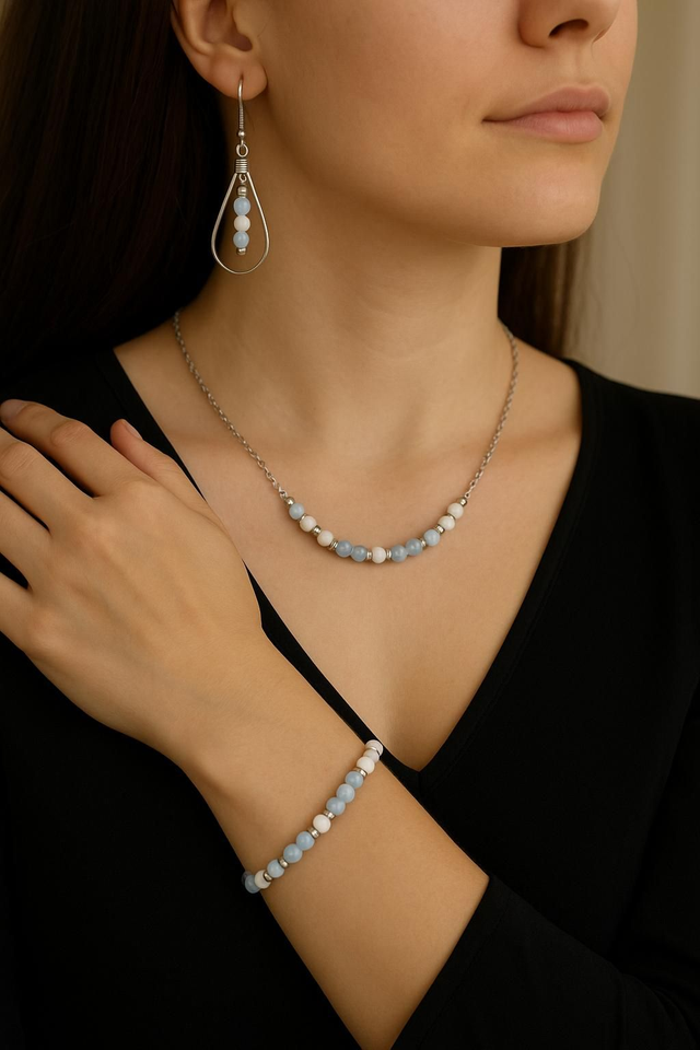 Parure 1 Brise d’Océan &amp; Paix Blanche