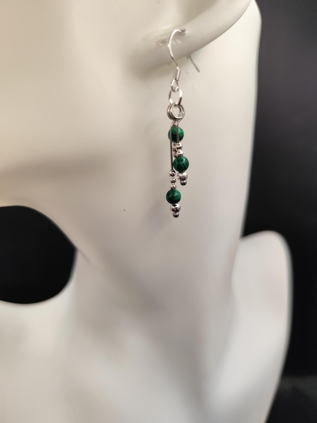 Malachite earrings