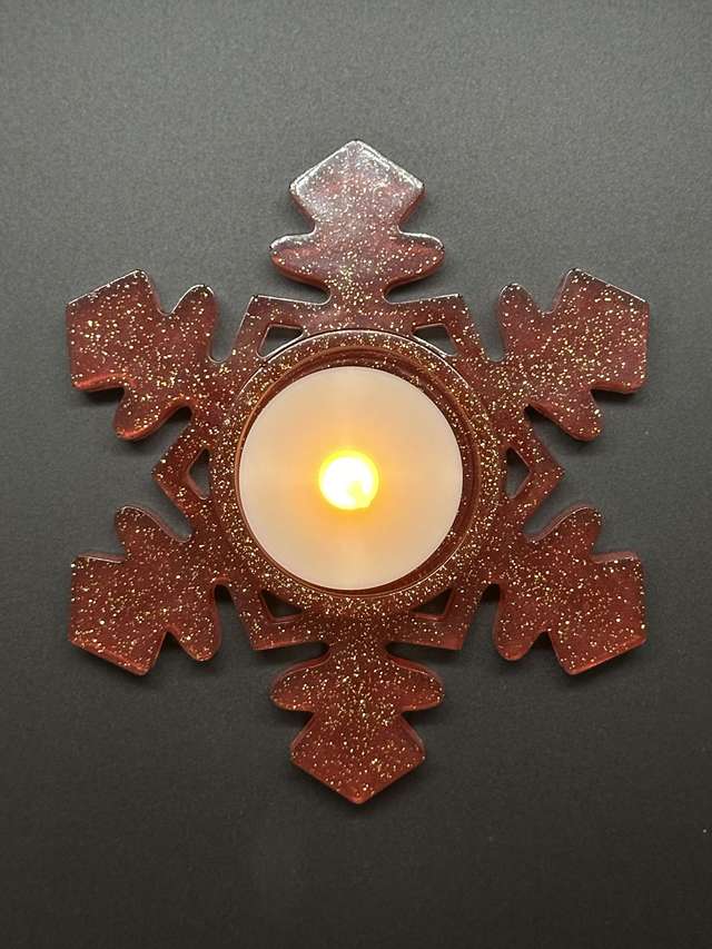 Bougeoir en résine époxy 6