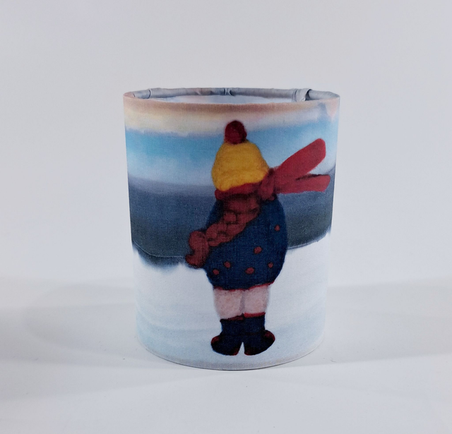 Beach in all weathers - snow tealight holder   