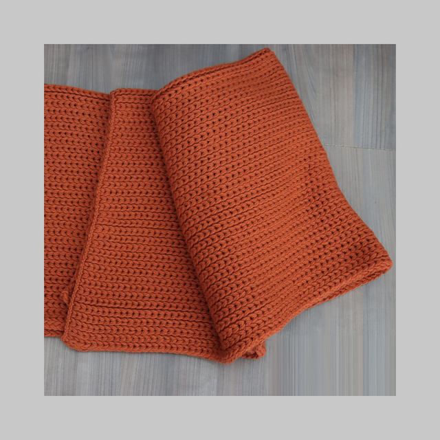 BASIC TRICOT Plaid CM.110X200 col. arancio