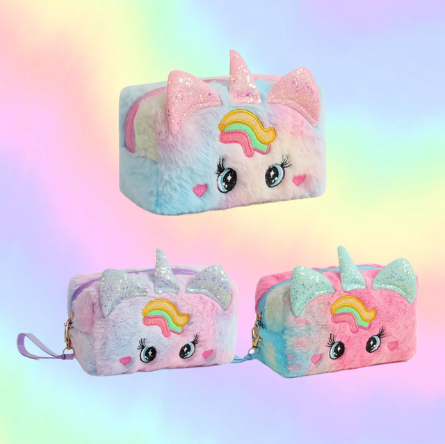 UNICORN LARGE PLUSH PENCIL CASE