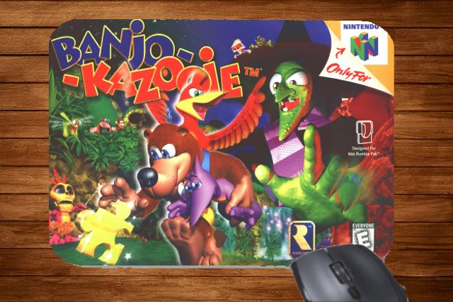 N64 Nintendo 64 Banjo Kazooi Printed Mouse Mat