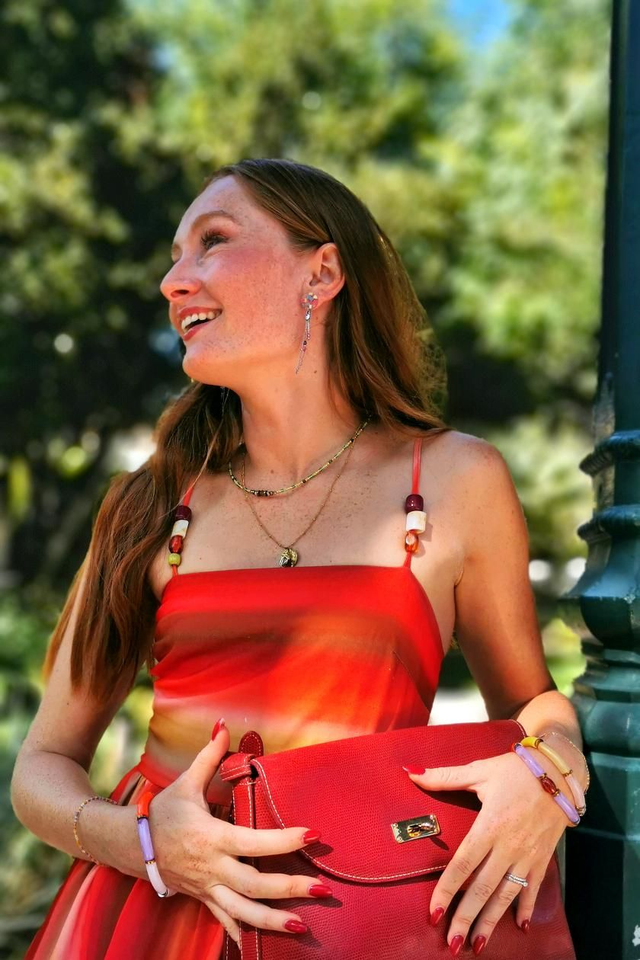 Boucles d'oreilles Puces Multicolores Rose