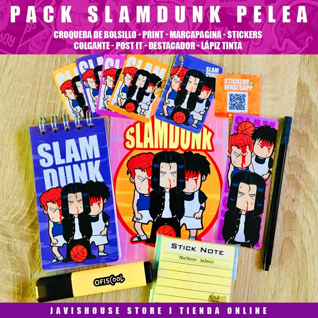 Pack Papelería Slamdunk Pelea