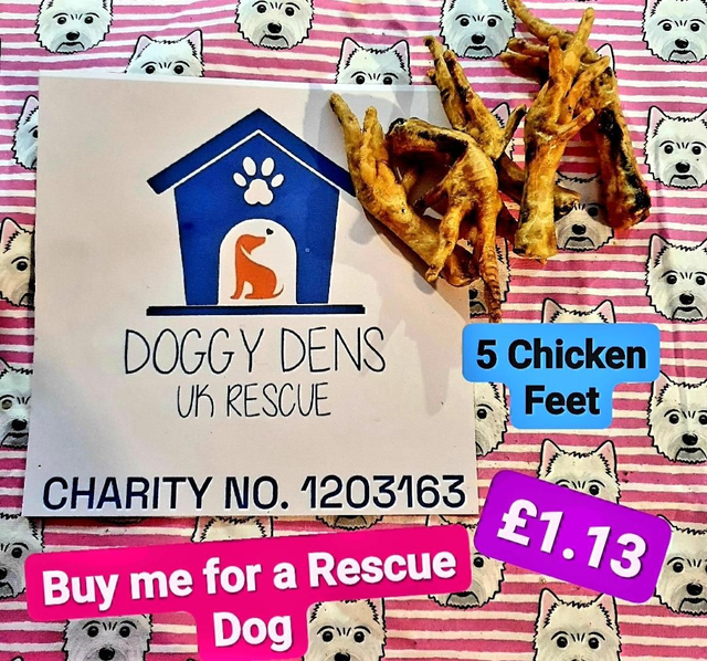 5 Chicken Feet for Doggy Dens Uk🐇🇬🇧🐕
