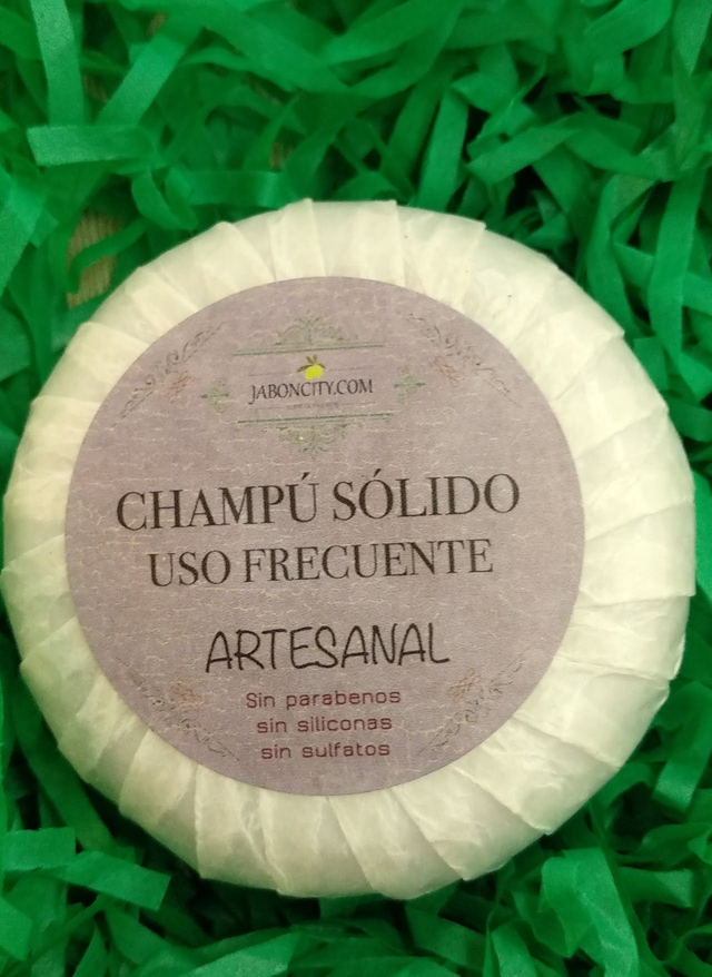Champú sólido para uso frecuente