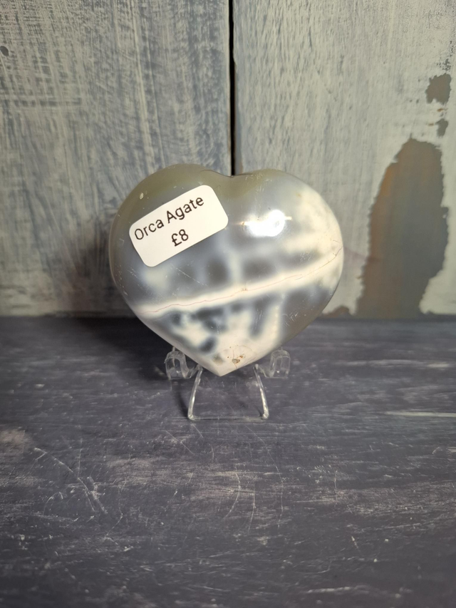 Orca Agate Heart 