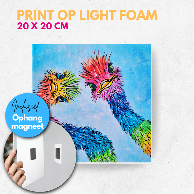 Struisvogel 2 | Light foam met magneet