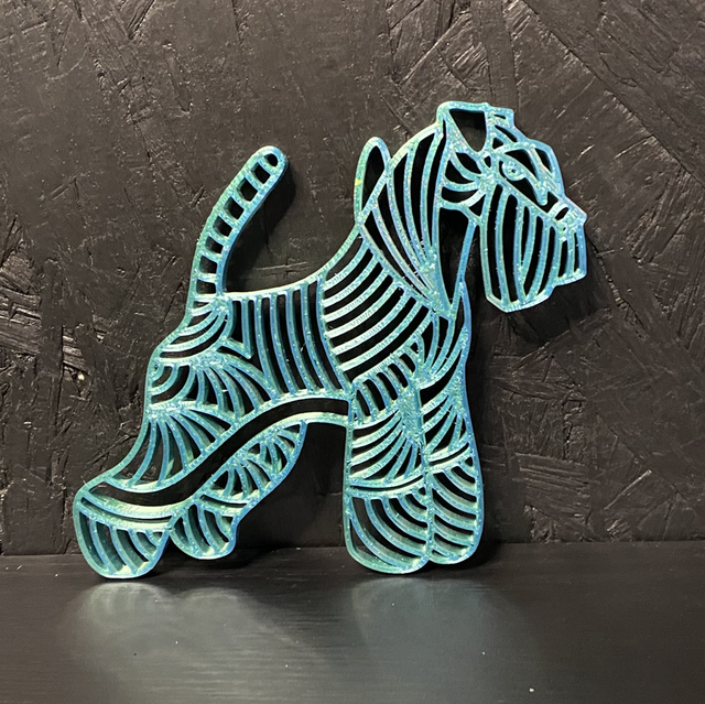 3D - Schnauzer Turquoise