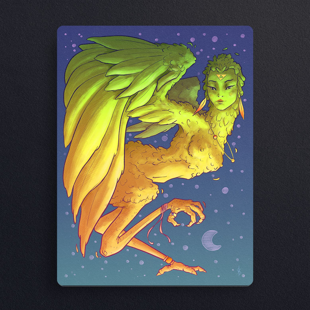 #0811Harpie danse  - ILLUS - PRINT - Digital painting