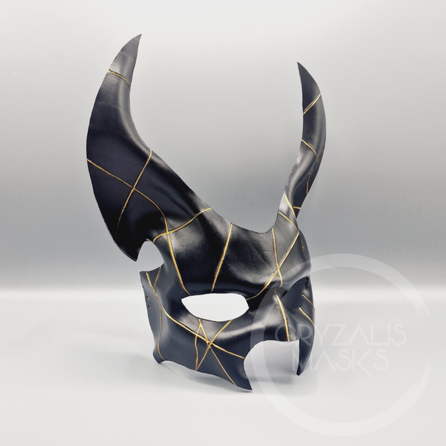 Gold lined Jackal Mask