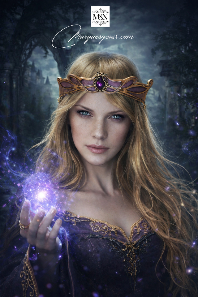 Tiare fantasy, bijou de tête en cuir repoussé