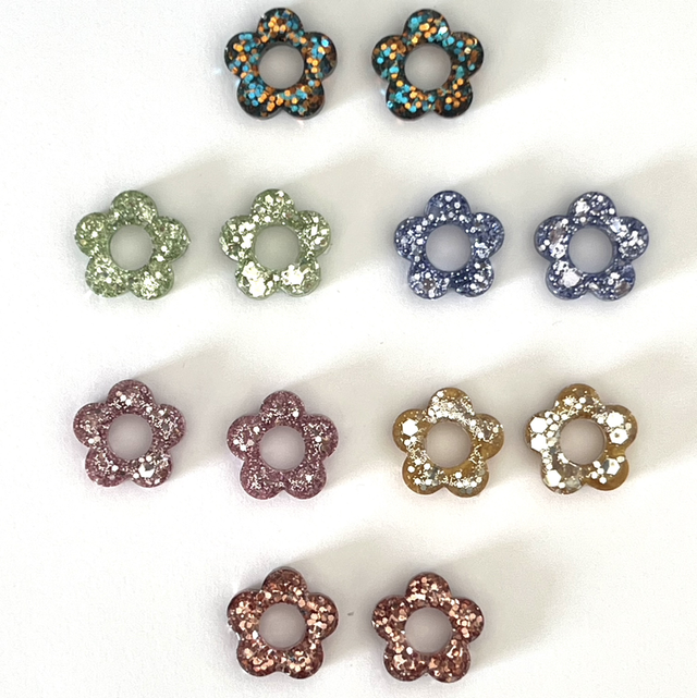 Boucles d’oreilles pailletées sans créole 