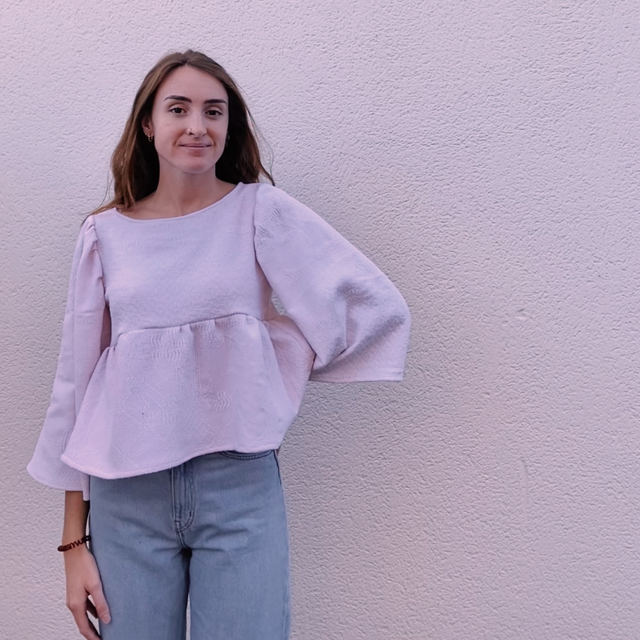 Blouse à volant épaisse 