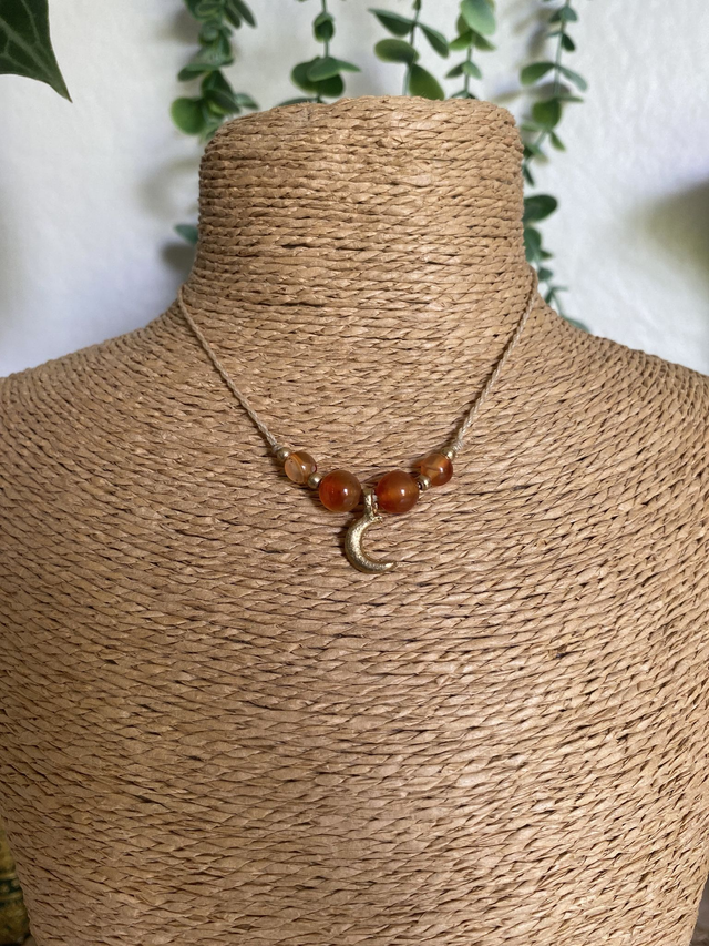 Collier MESSA - CORNALINE- Lune 