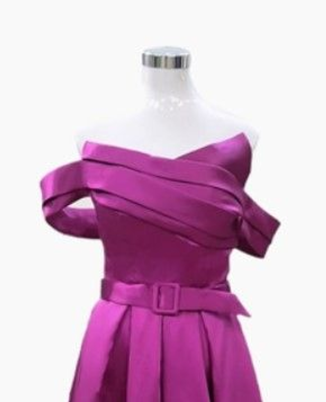 Abendkleid Lila Off-Shoulder-Stil 