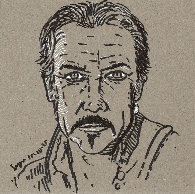 Dibujo: Retrato de Sean Connery -RAMIREZ- (Los inmortales)