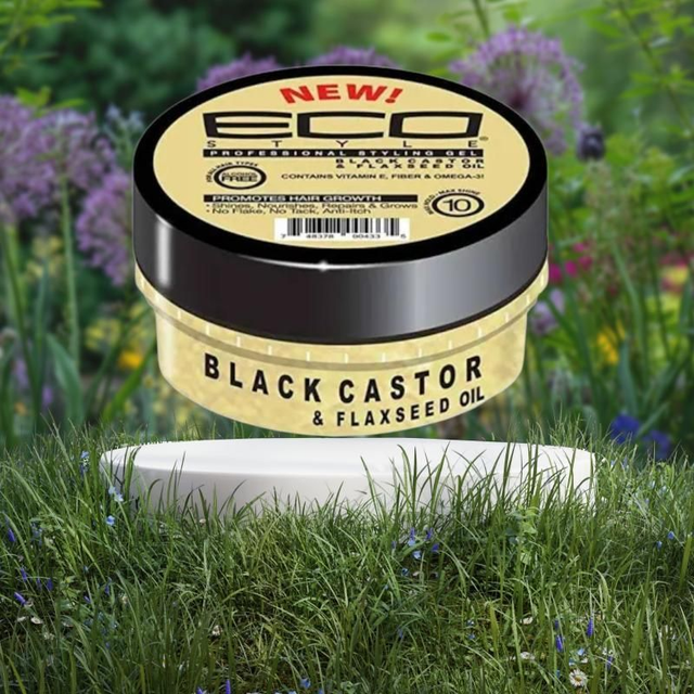Eco Style Black Castor & Flaxseed Oil Gel – 89ML | Styling Gel & Cream