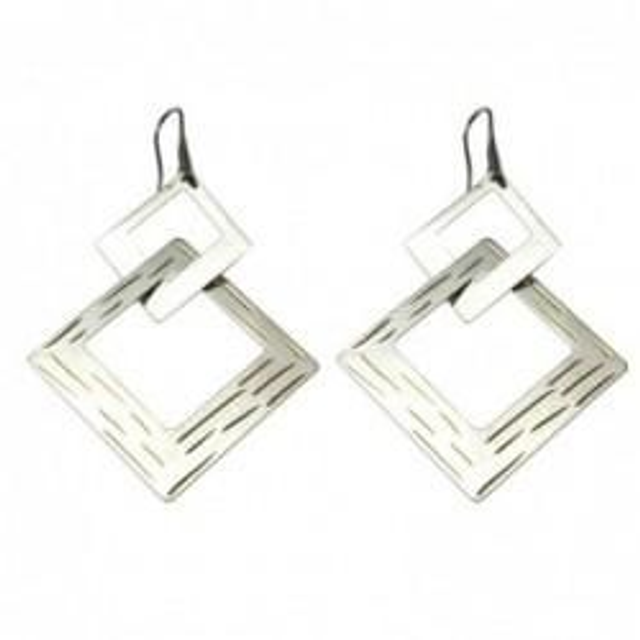 Orecchini donna in bronzo a rombo