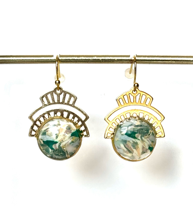 Boucles « Mousse antique »