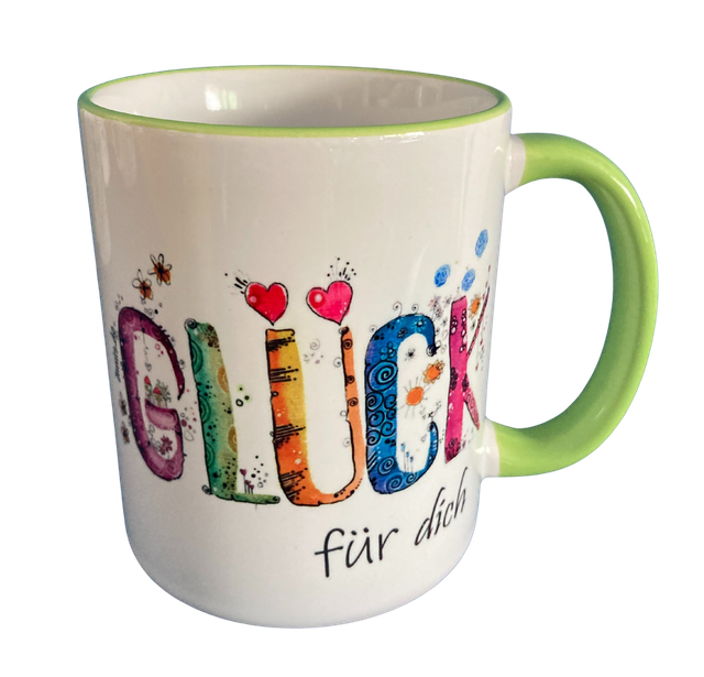 Keramiktasse "Glück für dich"