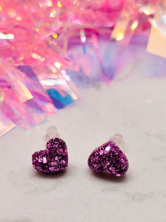 Puces d&#039;oreilles petits cœurs (format enfant)