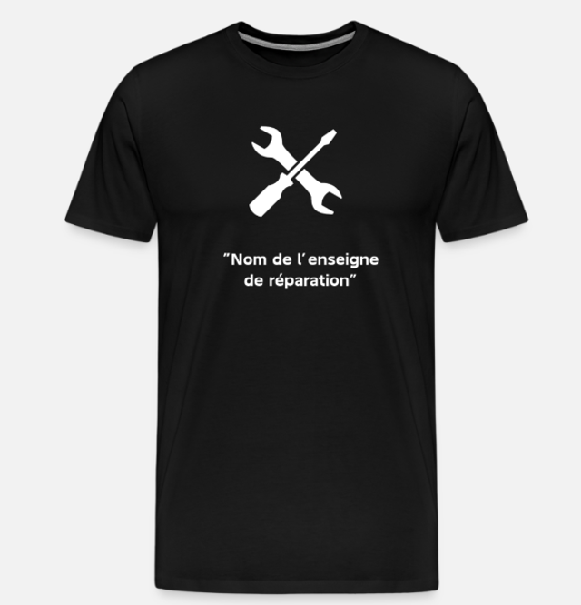 T-shirt personnalisable Entreprise de réparation