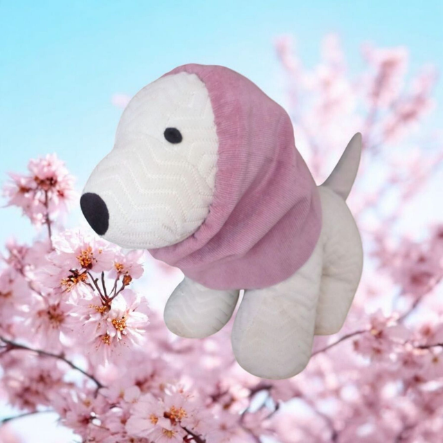 Snood Taille S en Veloutine Rose