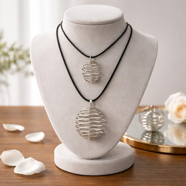 Cage spirale à pierre roulée