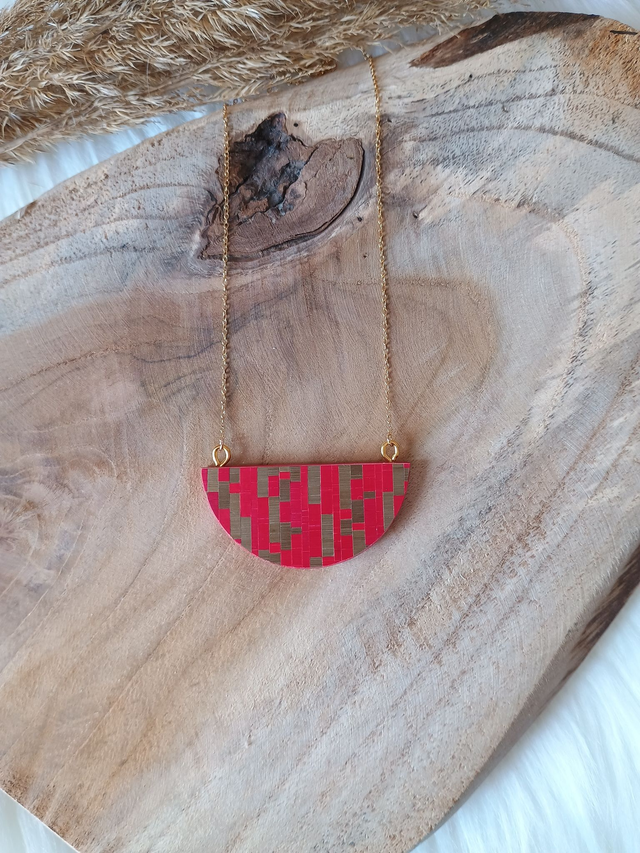 Collier DEMI-LUNE Mosaïque