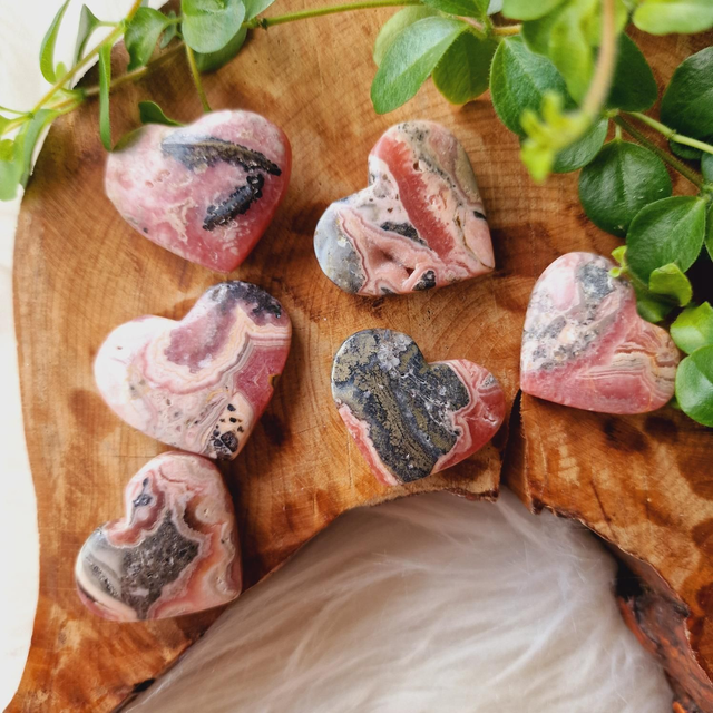 Rhodochrosite Hearts