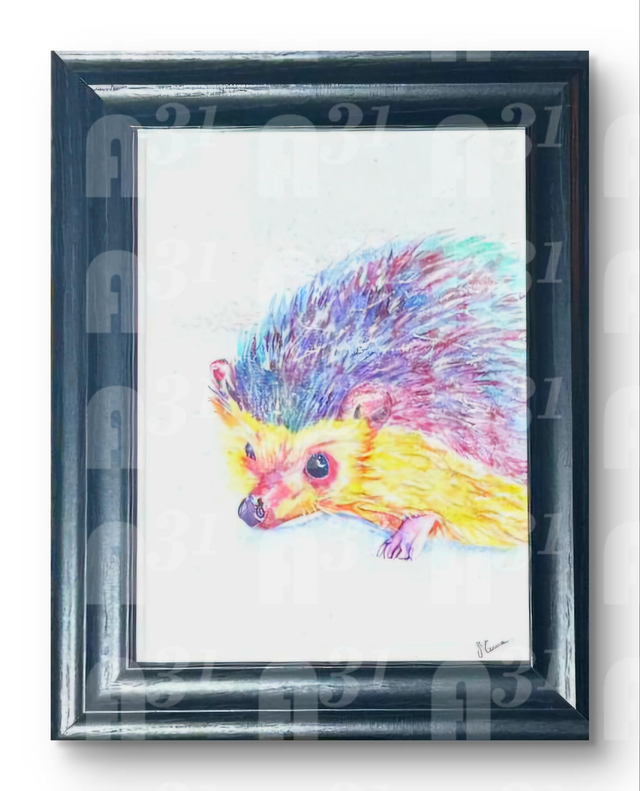 543. Original Hedgehog painting
