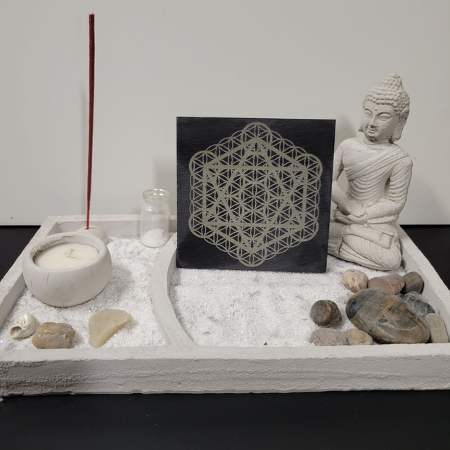 Dessous de verre ardoise "Fleur de Vie Mandala"