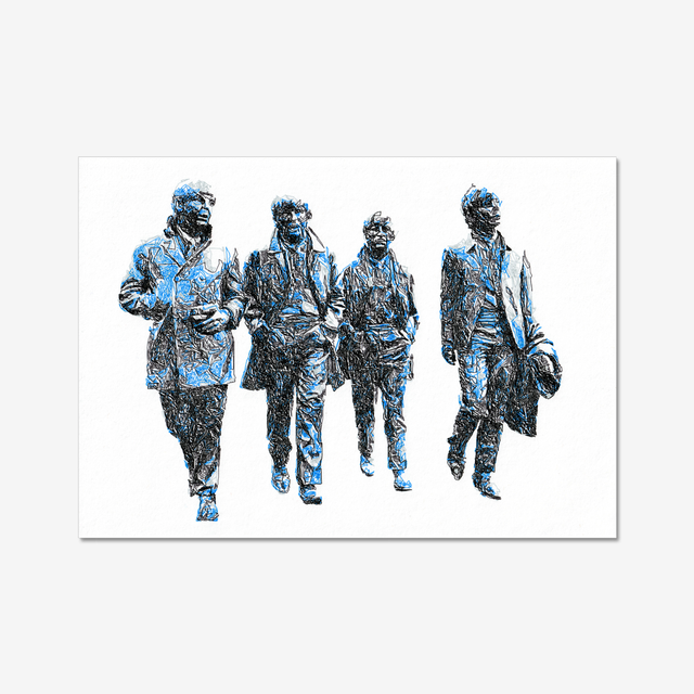 Beatles Statue, Liverpool - Original Pen Plot